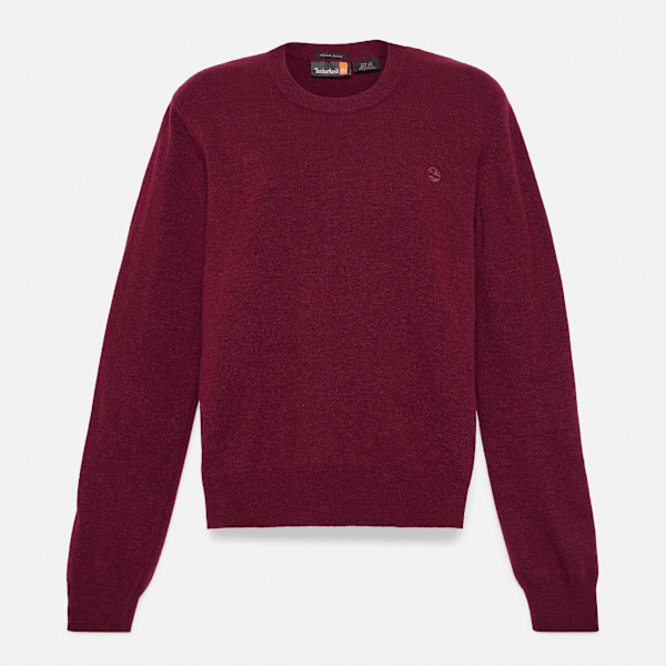 Timberland - Merino Crewneck Jumper for Women in Burgundy