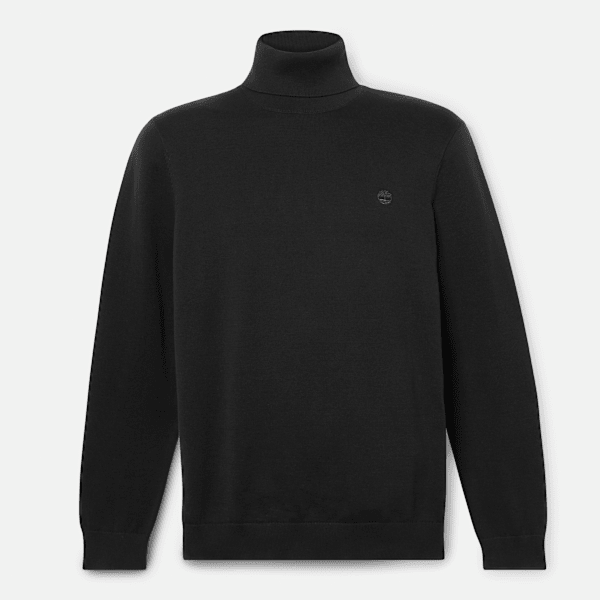 Timberland - Williams River Turtle Neck Cotton Jumper for Men in Black