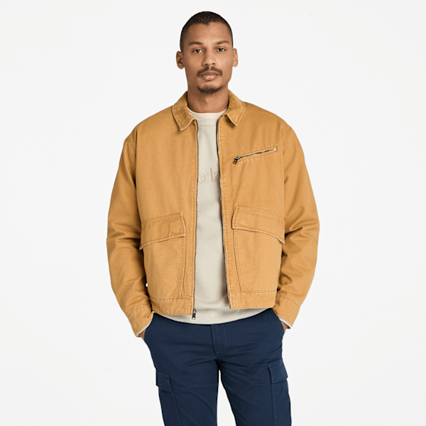 Timberland - Strafford Washed Canvas Jacket for Men in Yellow