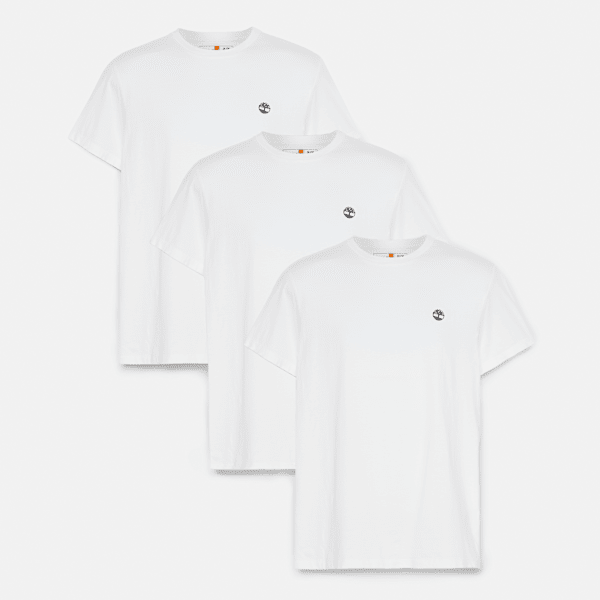 Timberland - Dunstan River T-Shirt im 3er-Pack für Herren in Weiß, Herren, Weiß, Größe: S