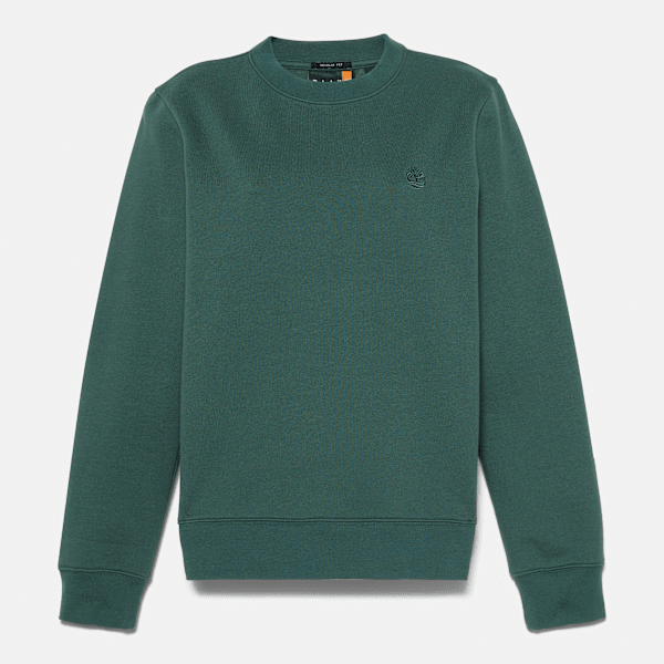 Timberland - Exeter River Brushedback Crewneck Sweatshirt for Women in Dark Green