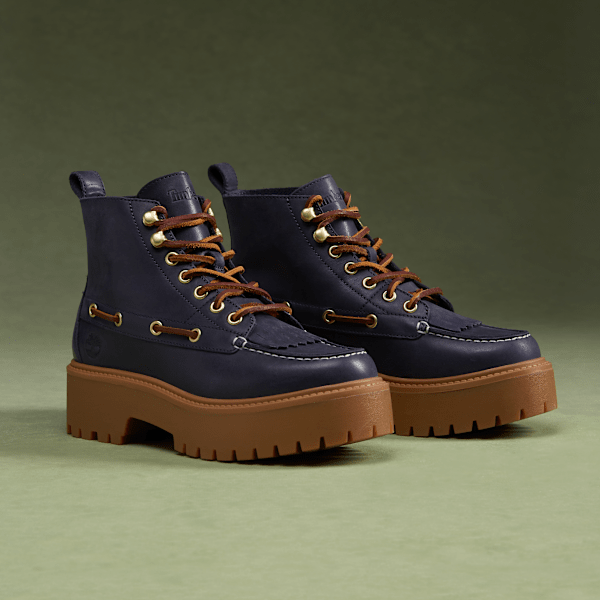 Timberland - Stone Street Boot met plateauzool en tongflap voor dames in donkerblauw