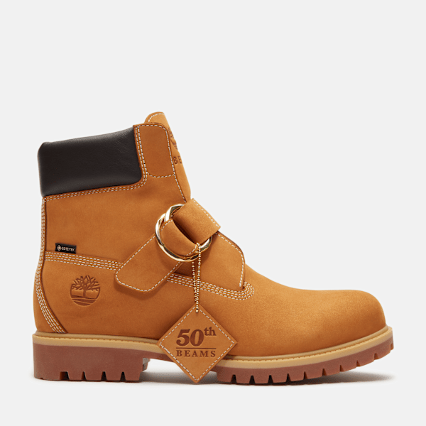 Timberland X Beams Buckle Boot With Gore-Tex Membrane For Men In Yellow/Brown Size 7