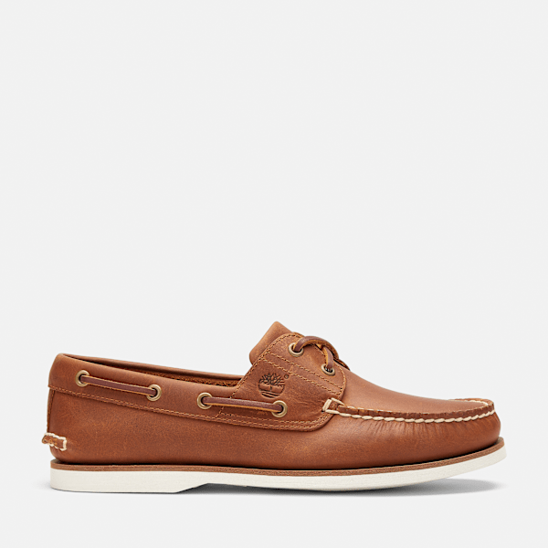 Timberland Classic 2-Eye Boat Shoe For Men In Brown Size 6.5