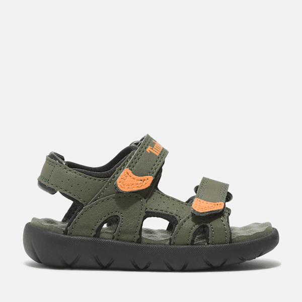 Timberland Perkins Row Backstrap Sandal For Toddler In Green Size 11.5