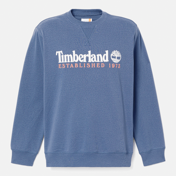 Timberland - Established 1973 Rundhals-Sweatshirt für Herren in Dunkelblau, Herren, Blau, Größe: S