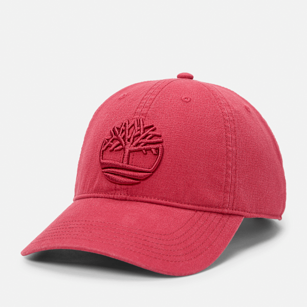 Timberland Soundview Embroidered Baseball Cap In Red Red