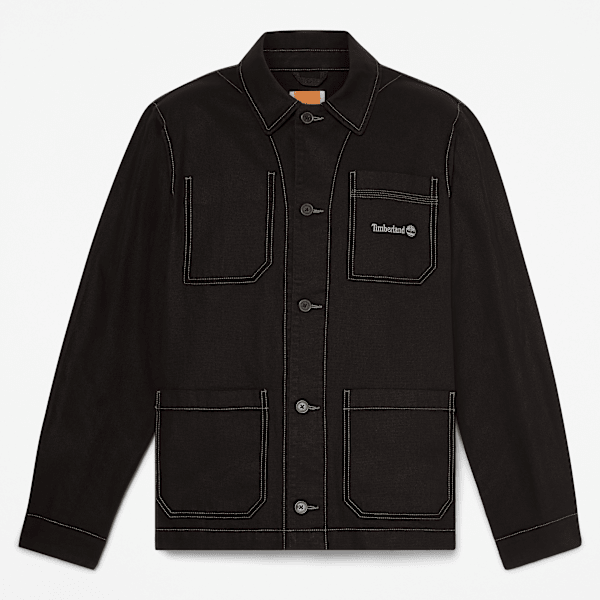 Timberland Chore Canvas Jacket In Black Size S