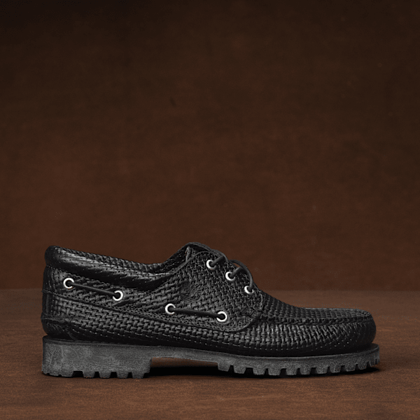 Timberland - Timberland Authentic 3-Eye Lug Handsewn Boat Shoe for Men in Black