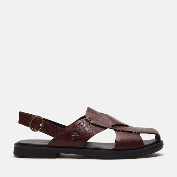 Timberland Calista Bay Backstrap Sandal For Women In Burgundy Size 3.5