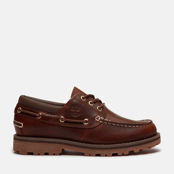 Timberland Authentic Boat Shoe For Youth In Brown Size 11