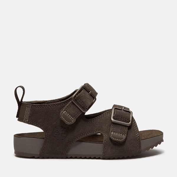 Timberland Castle Island Backstrap Sandal For Youth In Dark Grey Size 2.5