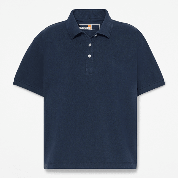 Timberland - Short-Sleeve Pique Polo for Women in Dark Blue