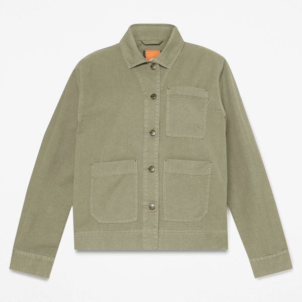 Timberland - Utility Cotton-Linen Shacket for Women in Green