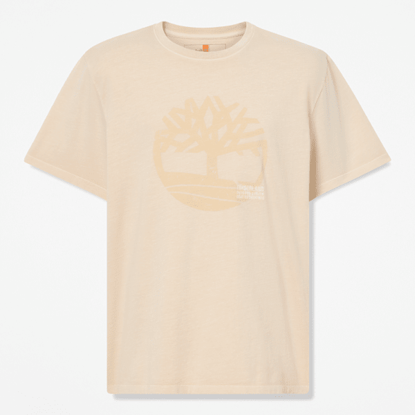 Timberland - Garment Dyed Logo Graphic T-Shirt for Men in Beige