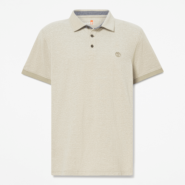 Timberland - Baboosic Brook Oxford Short-Sleeve Polo for Men in Beige