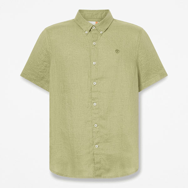 Timberland - Mill Brook Linen Short-Sleeve Shirt for Men in Green