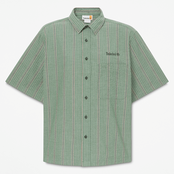 Timberland  Lightweight Button Down Shirt In Dark Green,  Size Xs