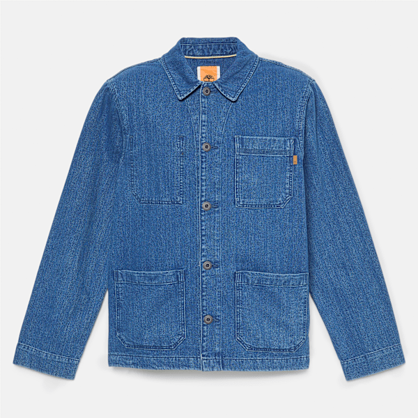 Timberland - Kempshire Herringbone Denim Chore Jacket for Men in Dark Blue