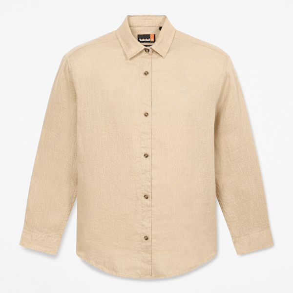 Timberland - Long-Sleeve Linen Shirt for Women in Beige