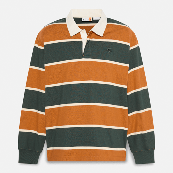 Timberland - Rugby Polo Shirt in Brown/Dark Green