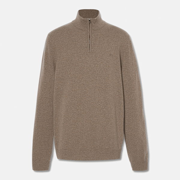 Timberland - Cohas Brook Merino Quarter-Zip Jumper for Men in Brown