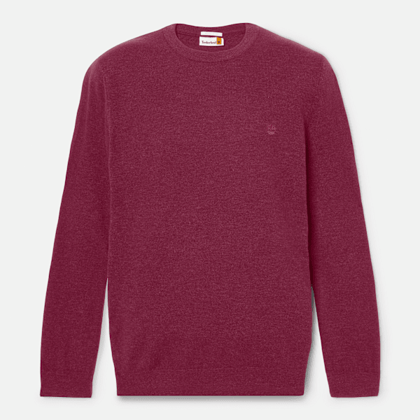 Timberland - Timberland Cohas Brook Merino Crewneck Jumper for Men in Burgundy