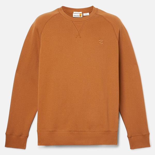 Timberland - Exeter River Brushed Back Sweatshirt met ronde hals voor heren in bruin