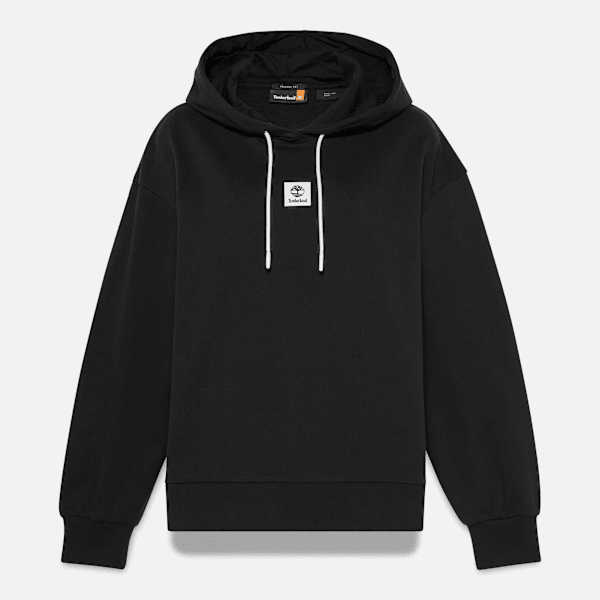 Timberland - Sudadera de rizo con capucha y logotipo multicapa para mujer en negro