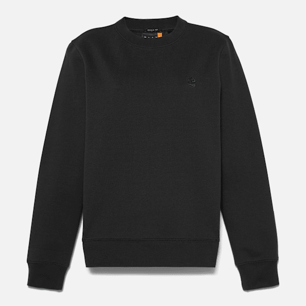 Timberland - Sudadera de cuello redondo con reverso cepillado Exeter River para mujer en negro