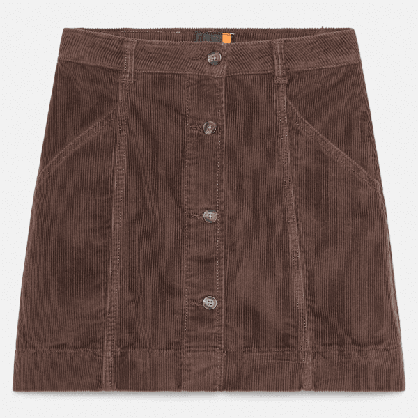 Timberland - Rok van gewassen corduroy voor dames in bruin