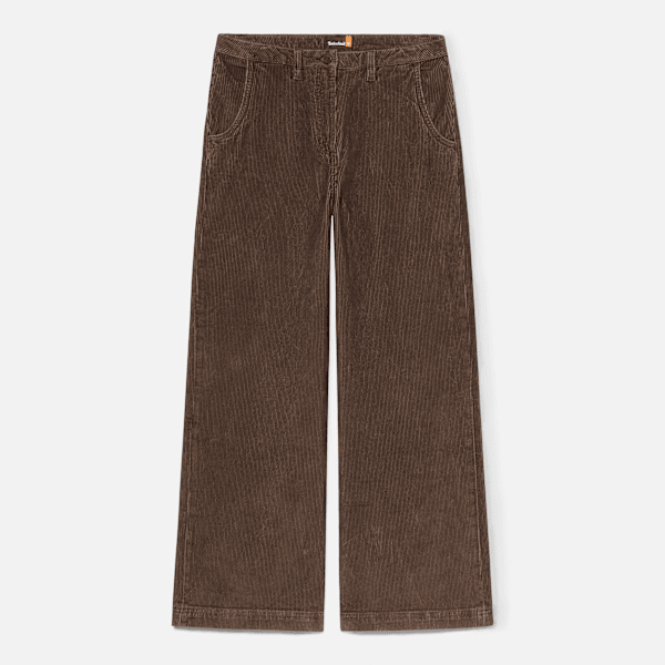 Timberland - Gewaschene Cordhose mit weitem Bein für Damen in Braun