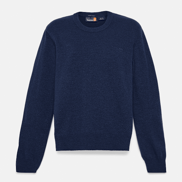 Timberland - Trui met ronde hals van merinowol voor dames in donkerblauw