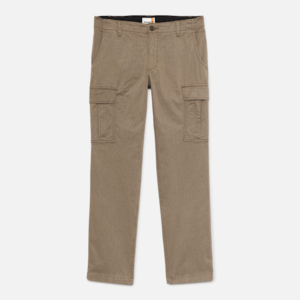 Timberland - Calças Cargo em Sarja Timberland Brookline para Homem em castanho