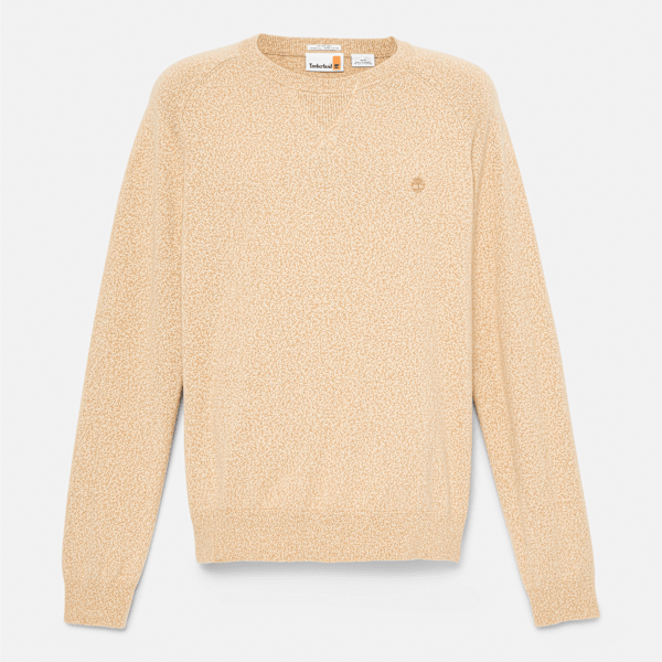 Timberland - Jersey de algodón con cuello redondo y mangas raglán Williams River para hombre en beis