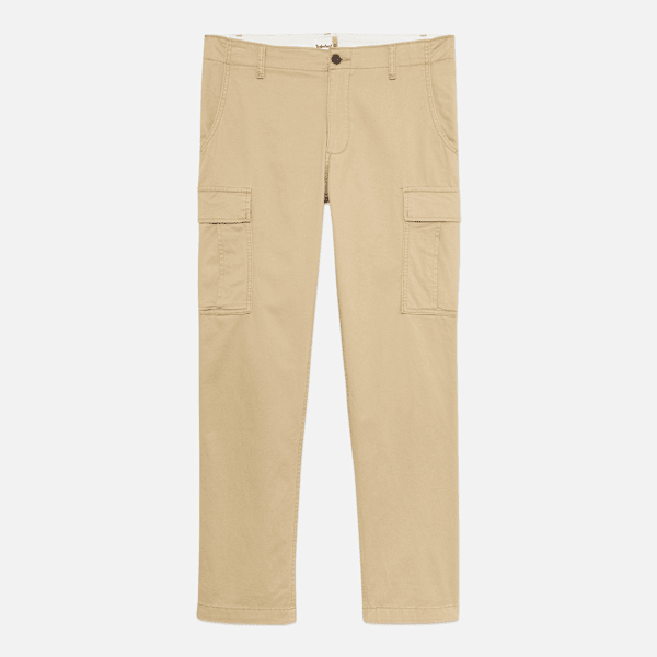 Timberland - Calças Cargo em Sarja Timberland Brookline para Homem em bege