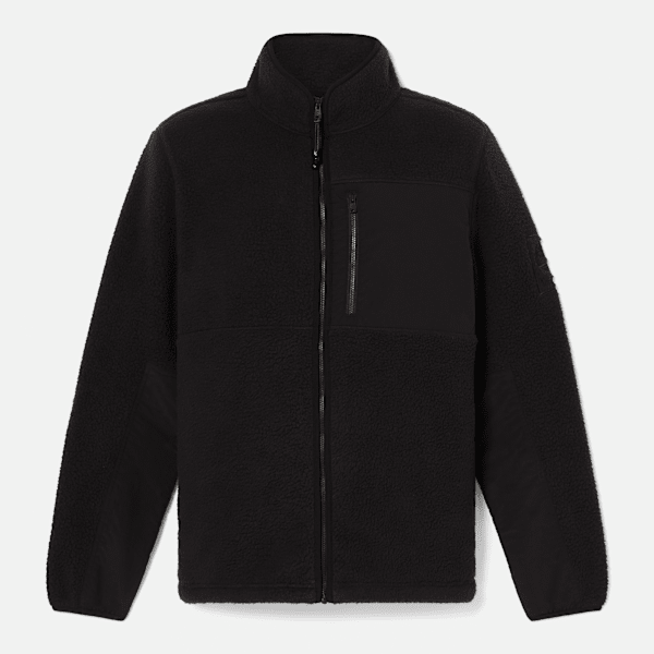 Timberland - Chaqueta polar mullida para hombre en negro