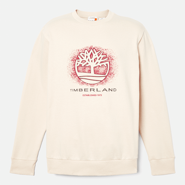 Timberland - Rundhals-Sweatshirt mit saisonaler Grafik für Herren in Beige