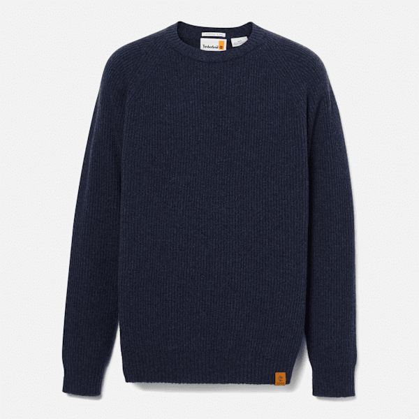 Timberland - Jersey de cuello redondo Phillips Brook de manga raglán para hombre en azul oscuro