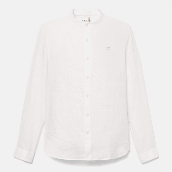 Timberland Mill Brook Linen Shirt For Men In White Size M