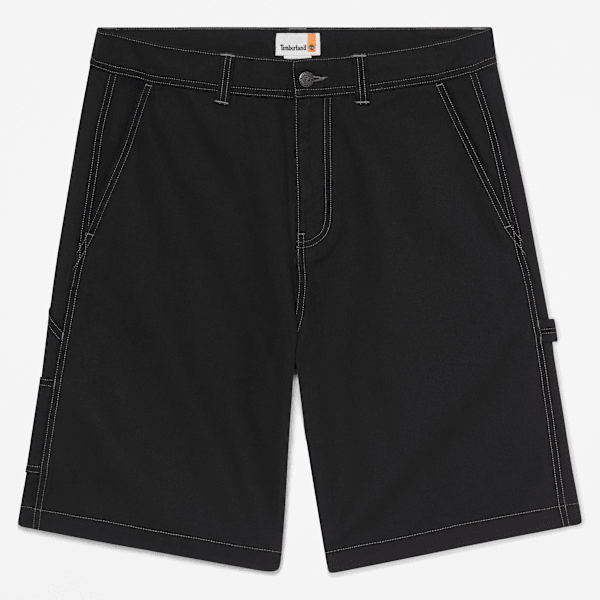 Timberland - All Gender Washed Duck Canvas Carpenter Short in Black