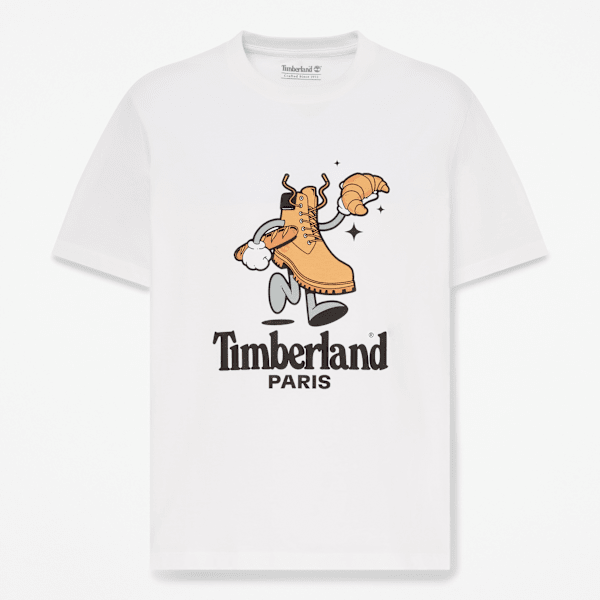Timberland  Paris Short-Sleeve T-Shirt In White Size M