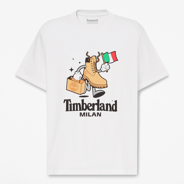 Timberland Unisex Blanco - Camiseta De Manga Corta Milan En Talla: M