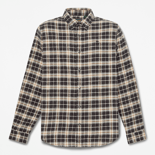Timberland Camicia Vestibilità Regular A Quadri In Flanella Da Uomo In Nero, Taglia Xxl