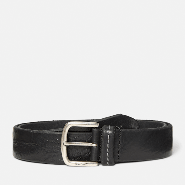Timberland Mascoma Leather Belt For Men In Black Size S