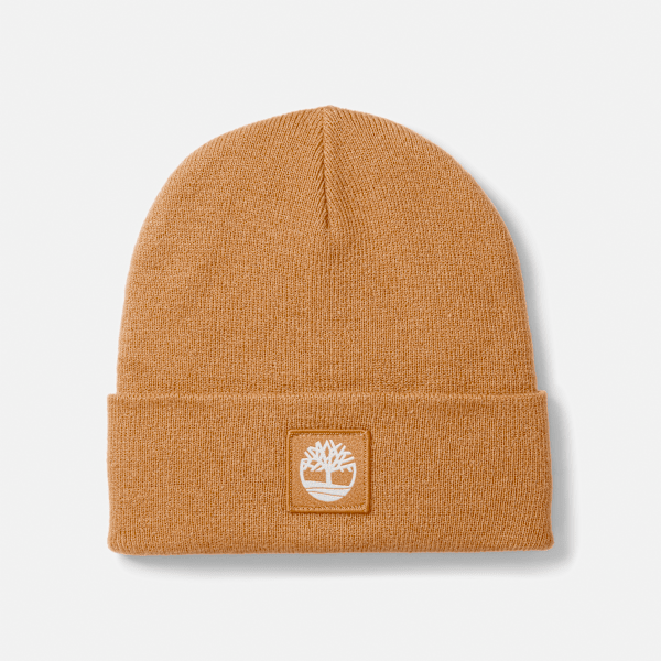 Timberland Patch Beanie For Men In Yellow Yellow