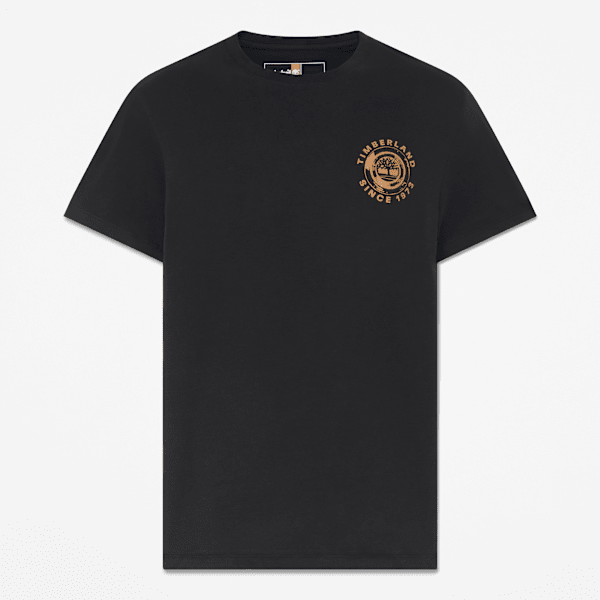 Timberland  Rugged Logo Textured Short-Sleeve T-Shirt In Black Size 3XL