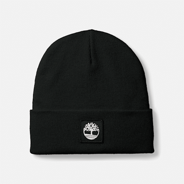 Timberland Patch Beanie For Men In Black Black