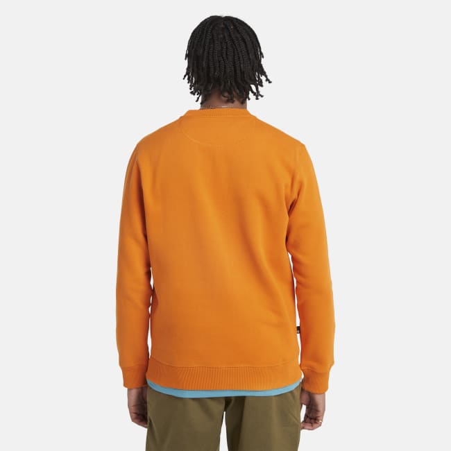 Sudadera De Cuello Redondo Con Logotipo Est Para Hombre En Naranja