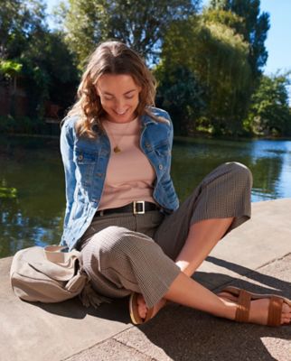 Jemma Finch wearing Timberland's sustainable footwear 